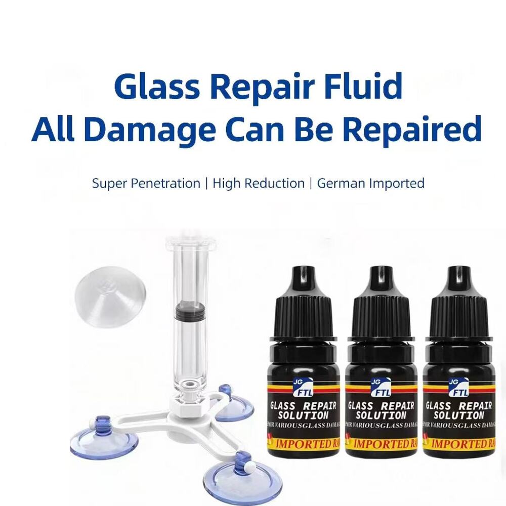 3 Bottles Car Windshield Crack Repair Kit Auto Glass Chip Scratch Resin Glue